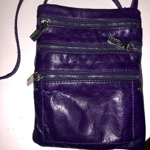 💜Rare HOBO purple leather crossbody💜